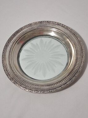 Vintage Frank M. Whiting & Co Stetling Talisman Rose 6.5" Wine Bottle Coaster